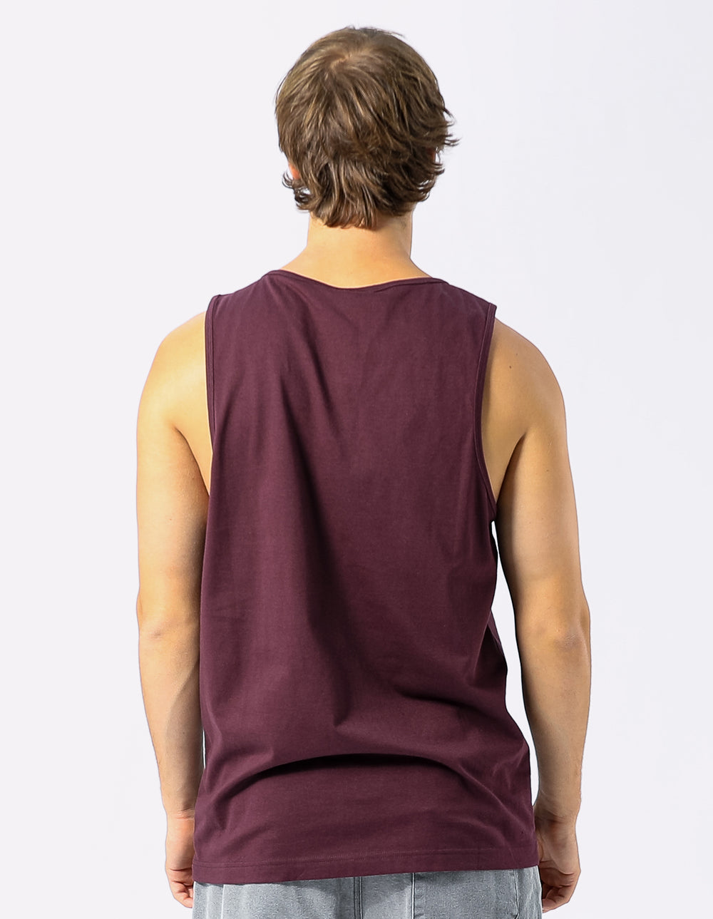 Eagle Arch Men's Singlet - Plum Wine
