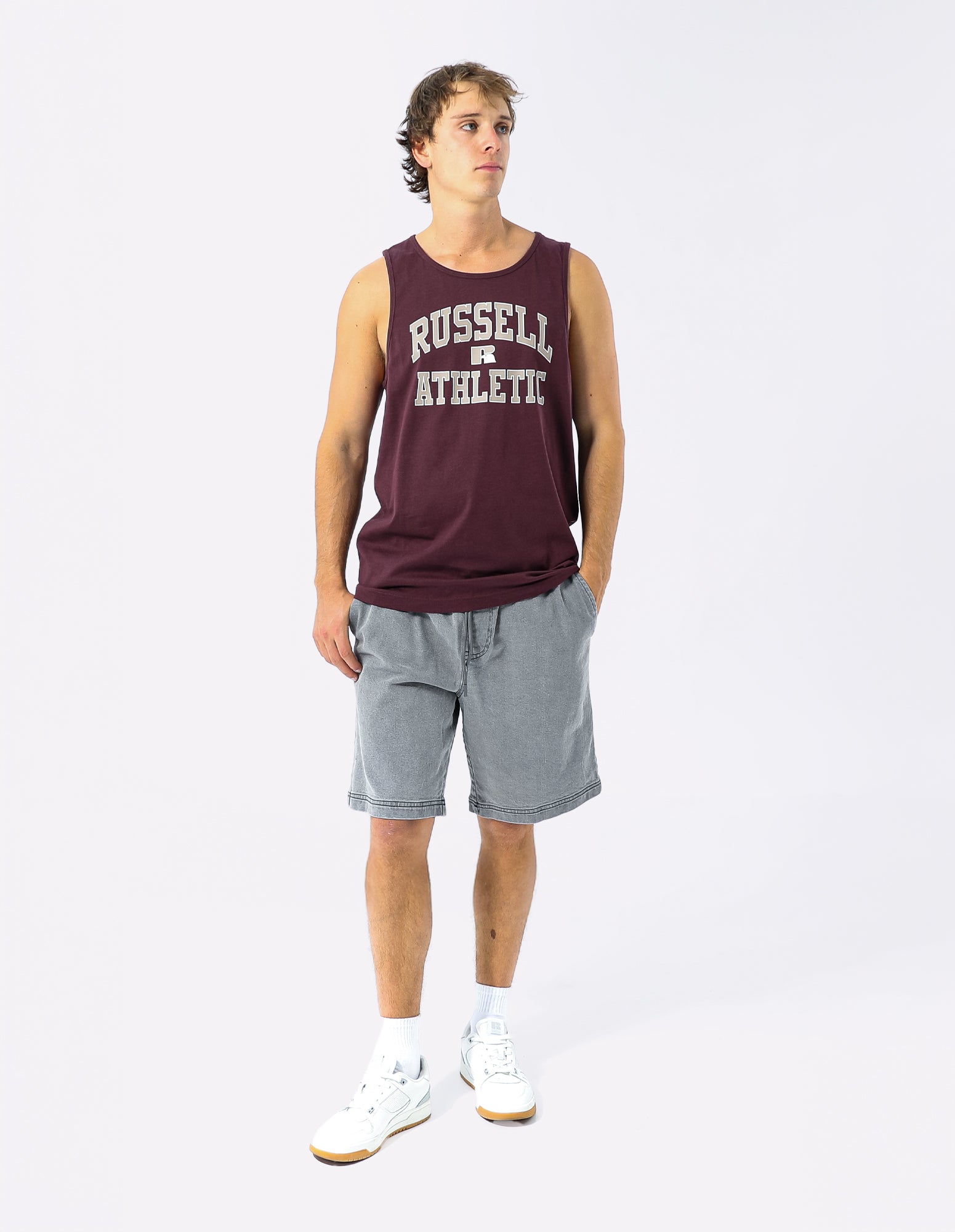 Eagle Arch Men's Singlet - Plum Wine