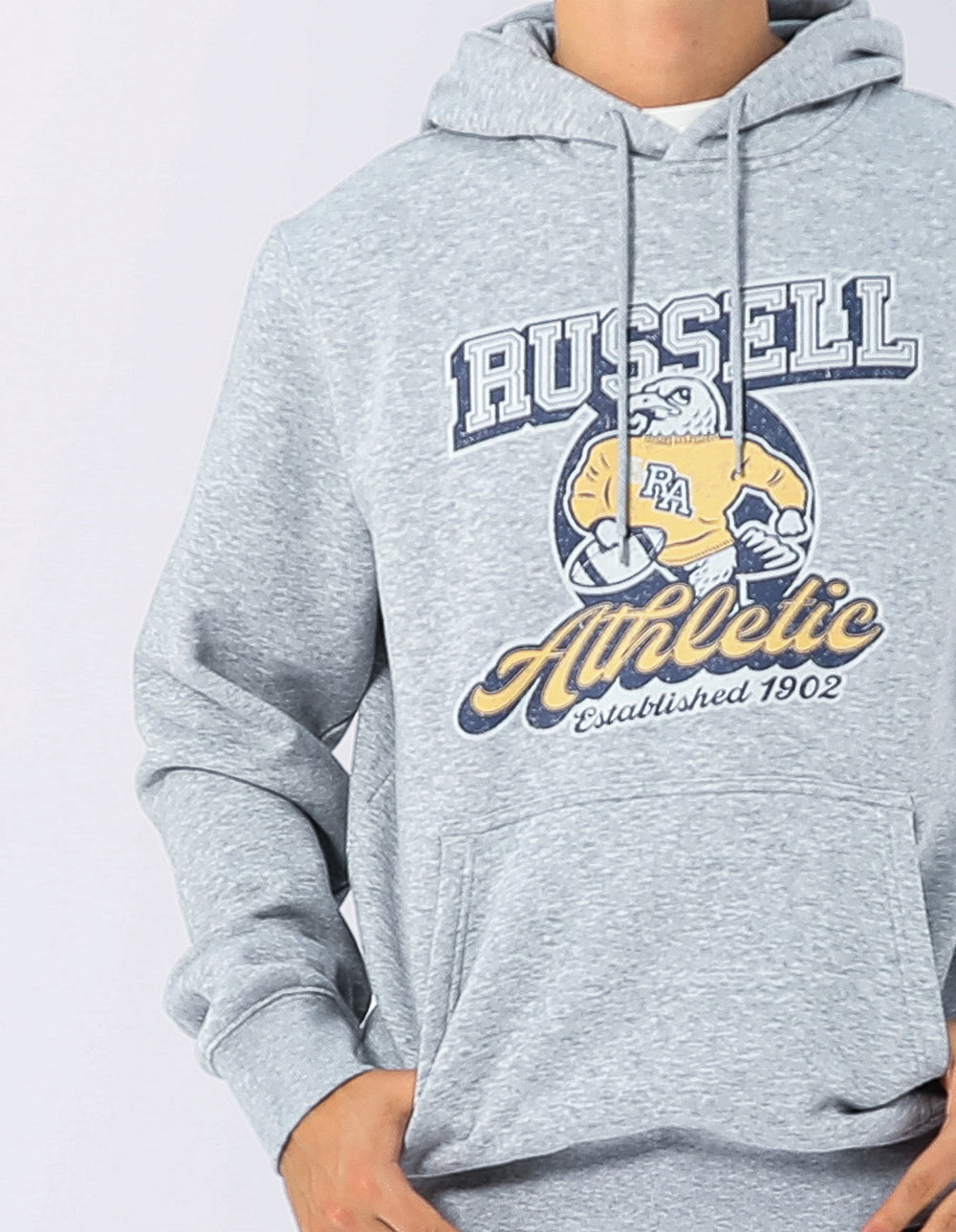 Mens Mascot Hoodie - Grey Marle