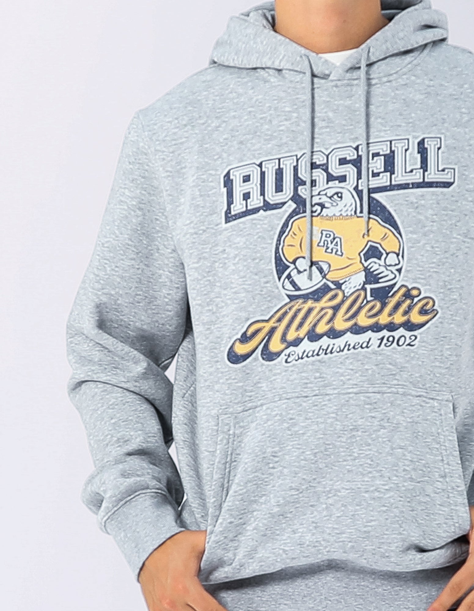 Mens Mascot Hoodie - Grey Marle