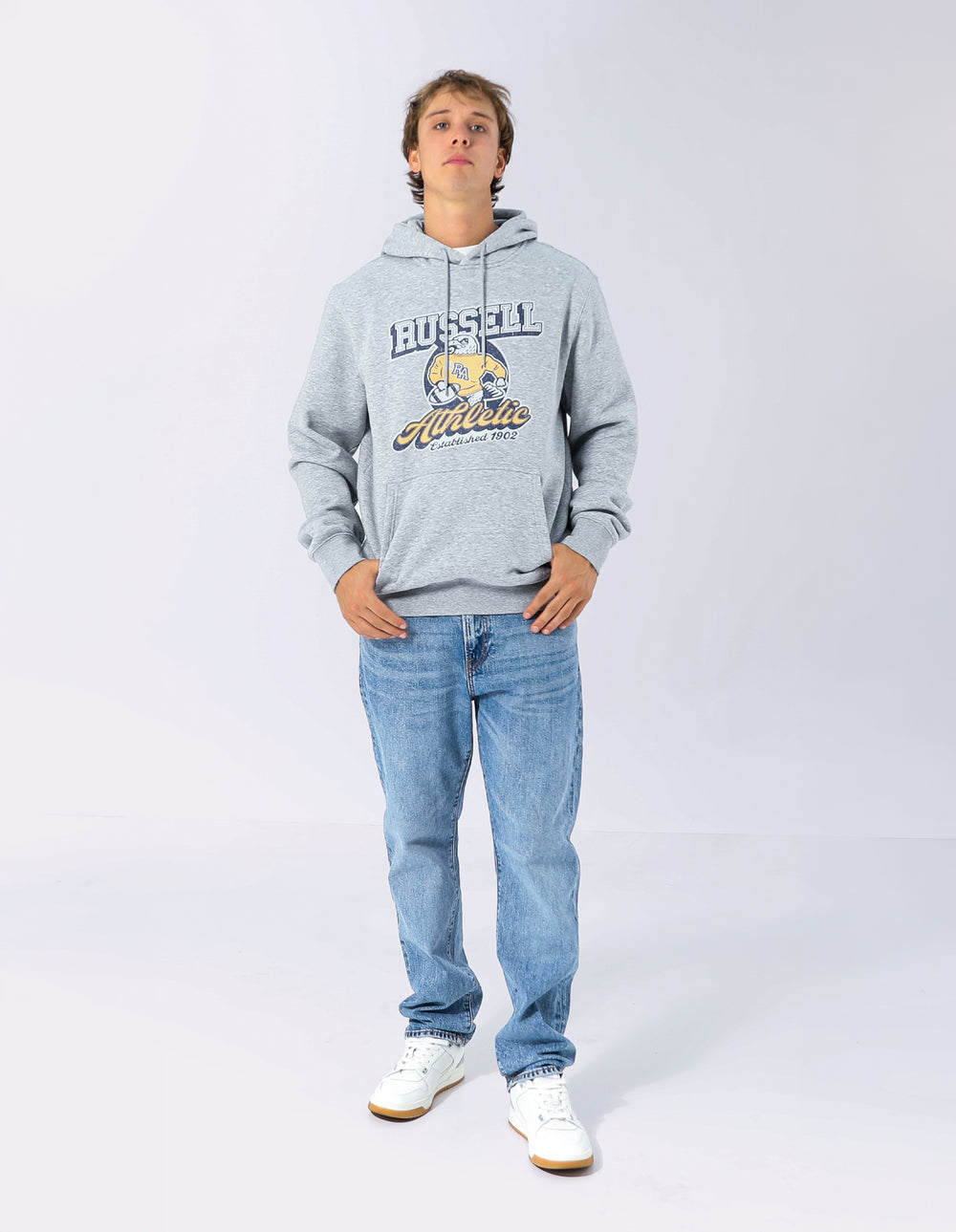 Mens Mascot Hoodie - Grey Marle