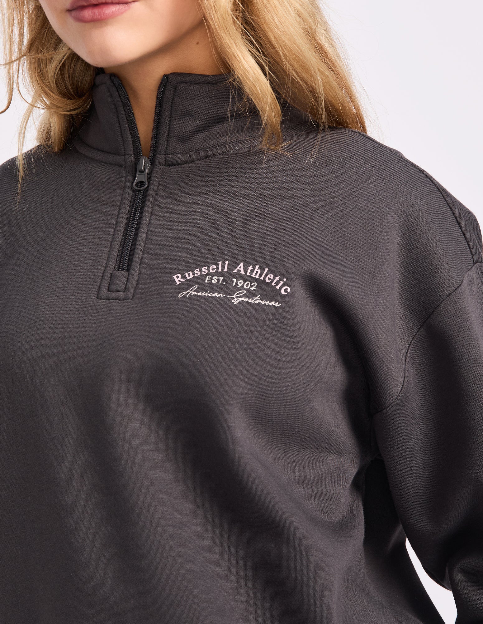 Lexington Women's Quarter Zip Sweat - Dark Grey