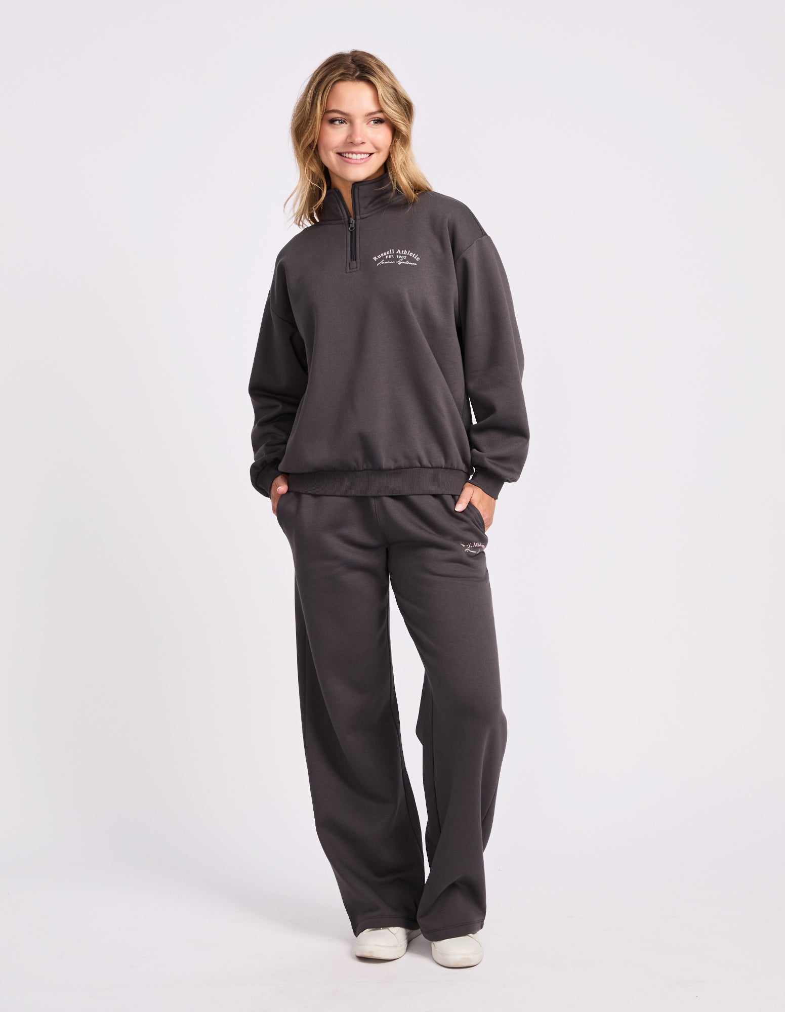 Lexington Women's Quarter Zip Sweat - Dark Grey