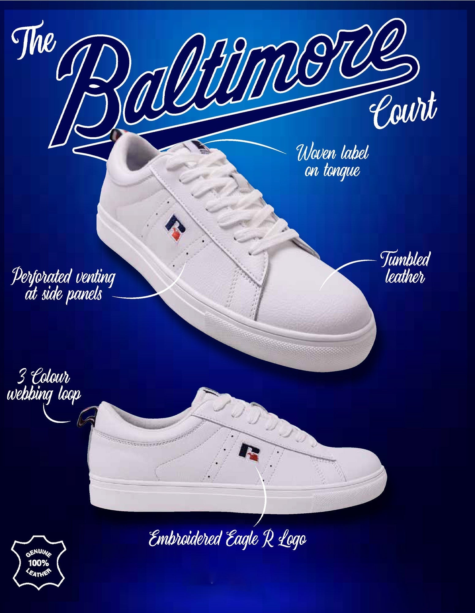 Russell Athletic Australia Russell Athletic Men's Baltimore Trainer - White True Since 1902