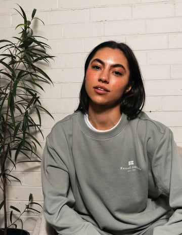 Women's R Logo Crew - Shadow Green