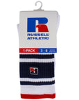 Russell Athletic Australia Essential Atlanta Fashion Socks - White/Navy True Since 1902