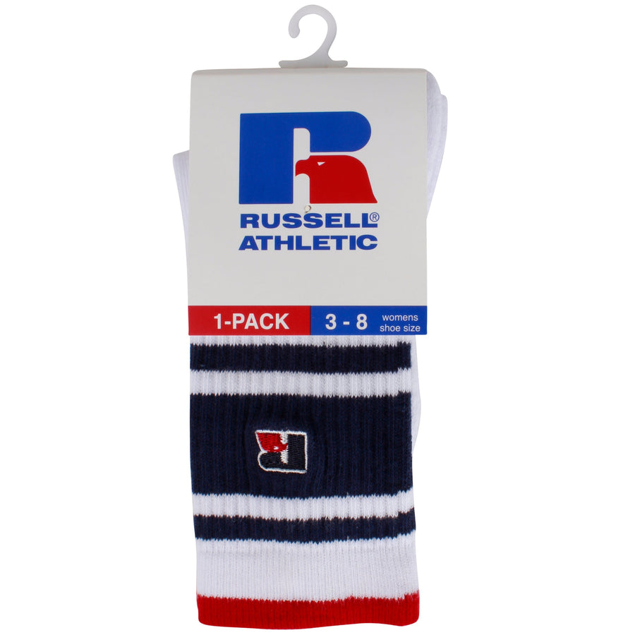Russell Athletic Australia Essential Atlanta Fashion Socks - White/Navy True Since 1902