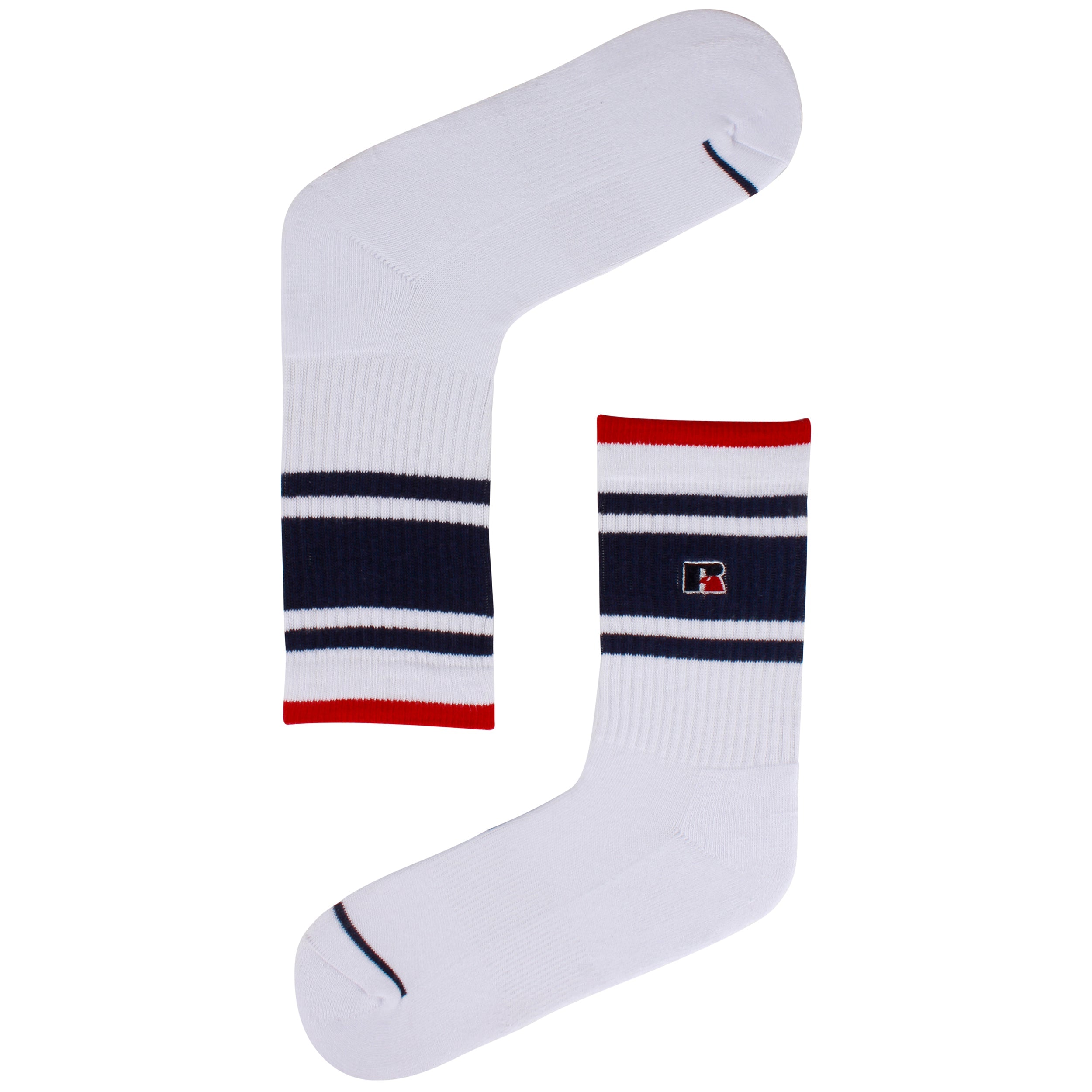 Russell Athletic Australia Essential Atlanta Fashion Socks - White/Navy True Since 1902