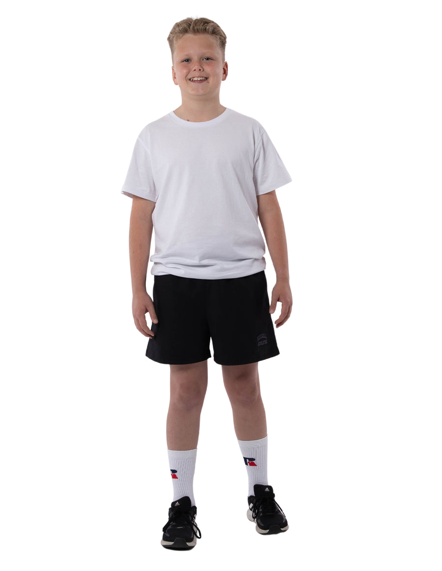 Russell Athletic Australia Kid's Core Unisex Youth Woven Short - Black True Since 1902