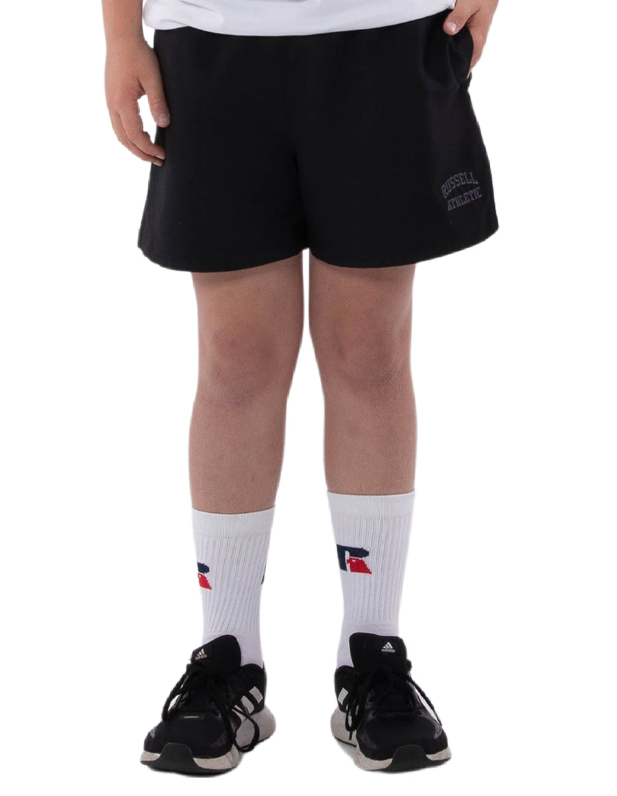 Russell Athletic Australia Kid's Core Unisex Youth Woven Short - Black True Since 1902
