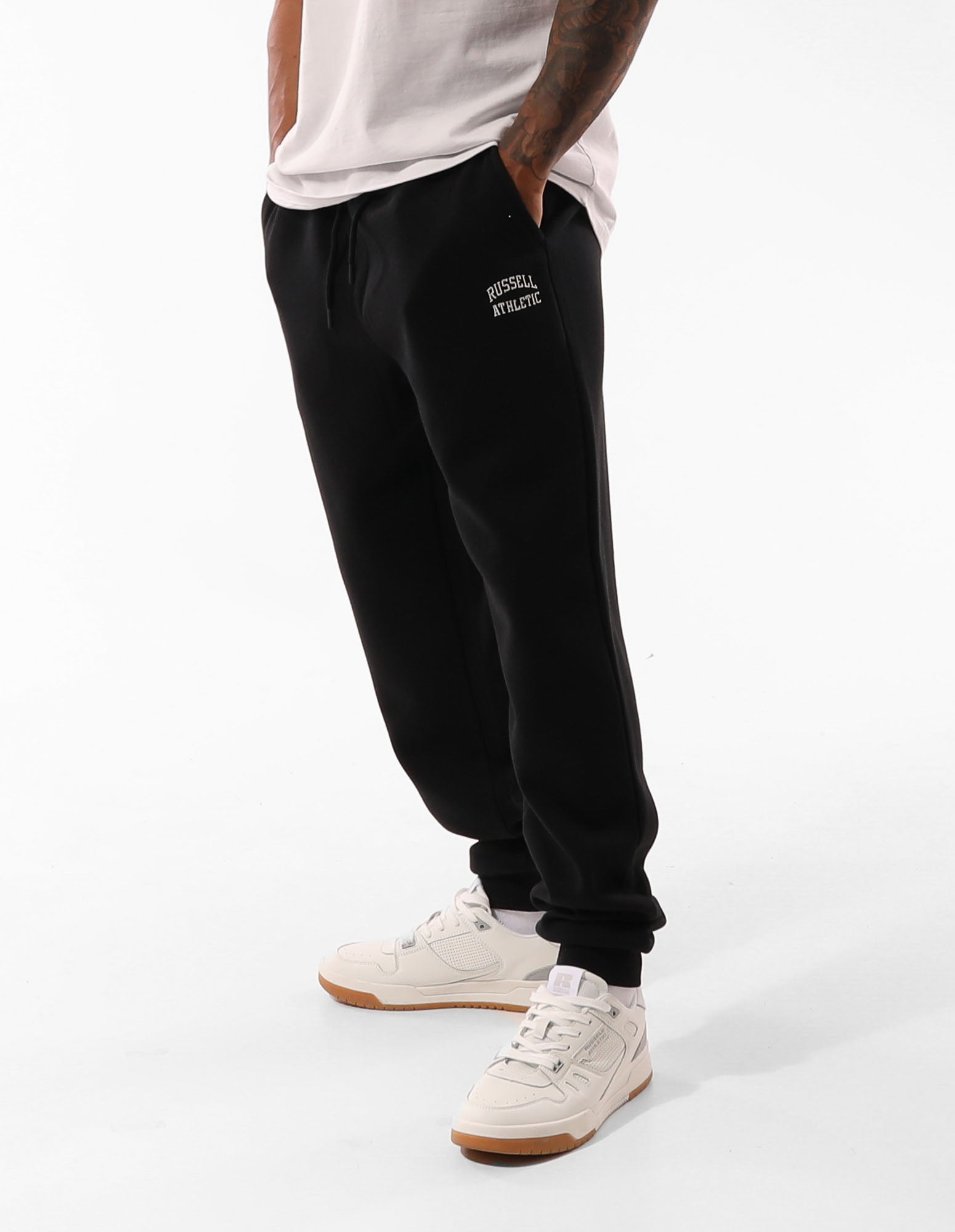 Russell Athletic Australia Men's Originals Small Arch Cuff Track Pants - Black True Since 1902