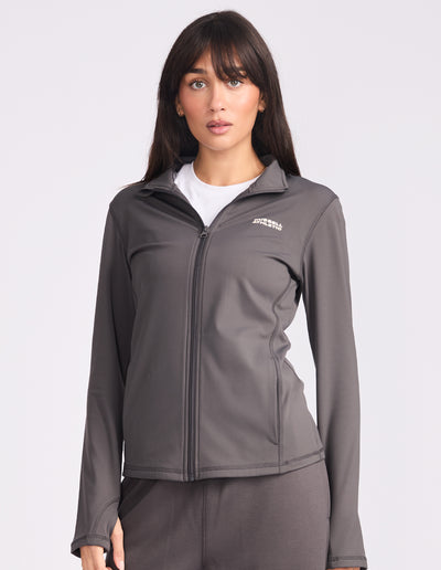 Miranda Zip Thru Women's Jacket - Dark Grey