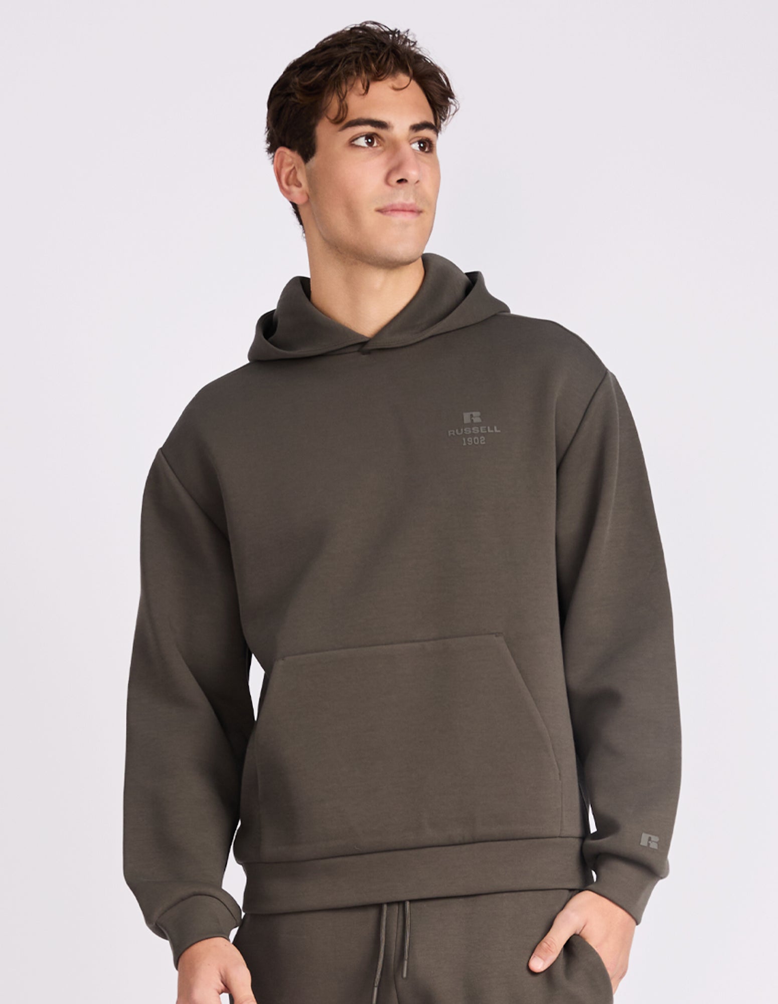 Russell Athletic Australia R Tech Leisure Mens Hoodie - Military True Since 1902