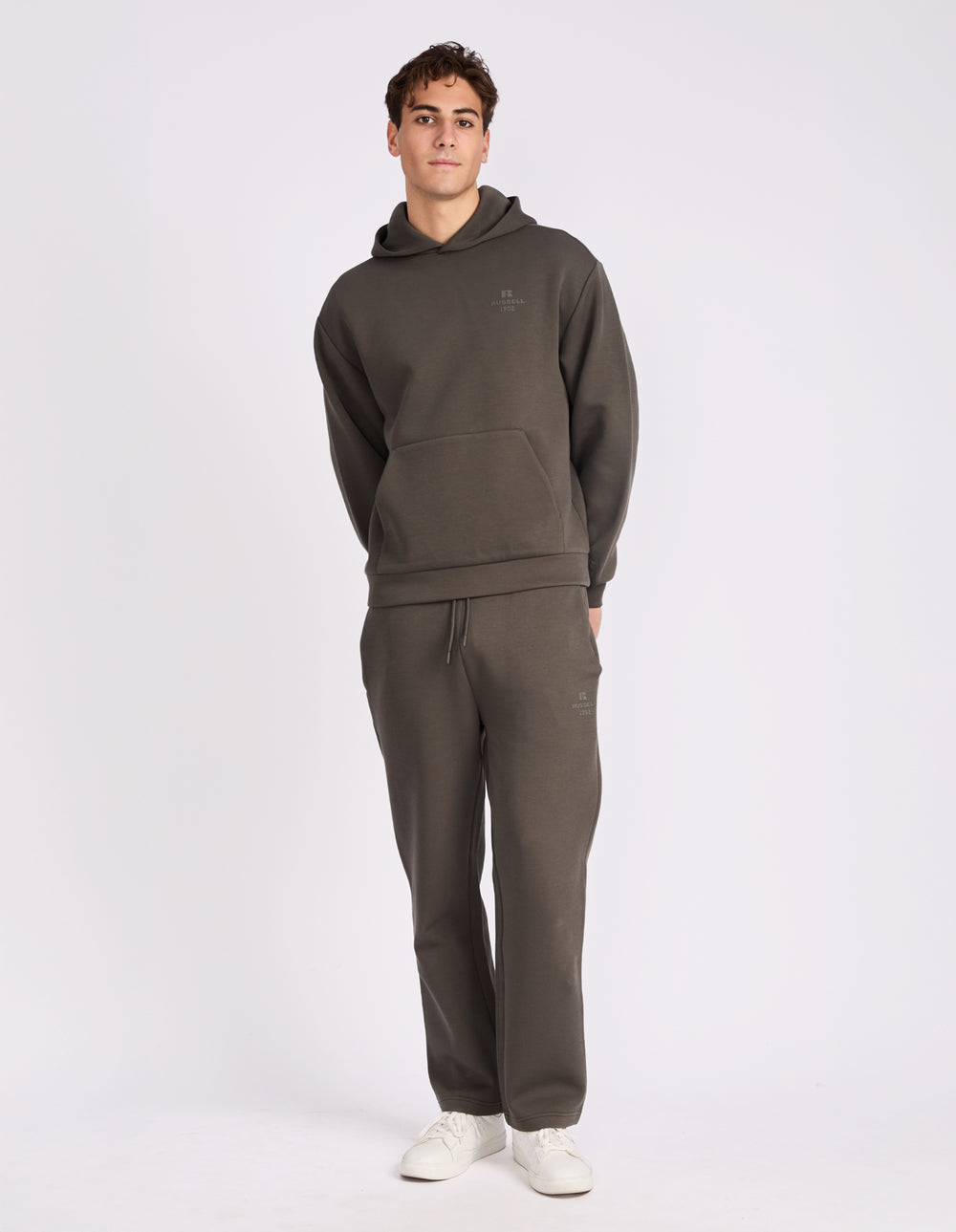 Russell Athletic Australia R Tech Leisure Mens Hoodie - Military True Since 1902