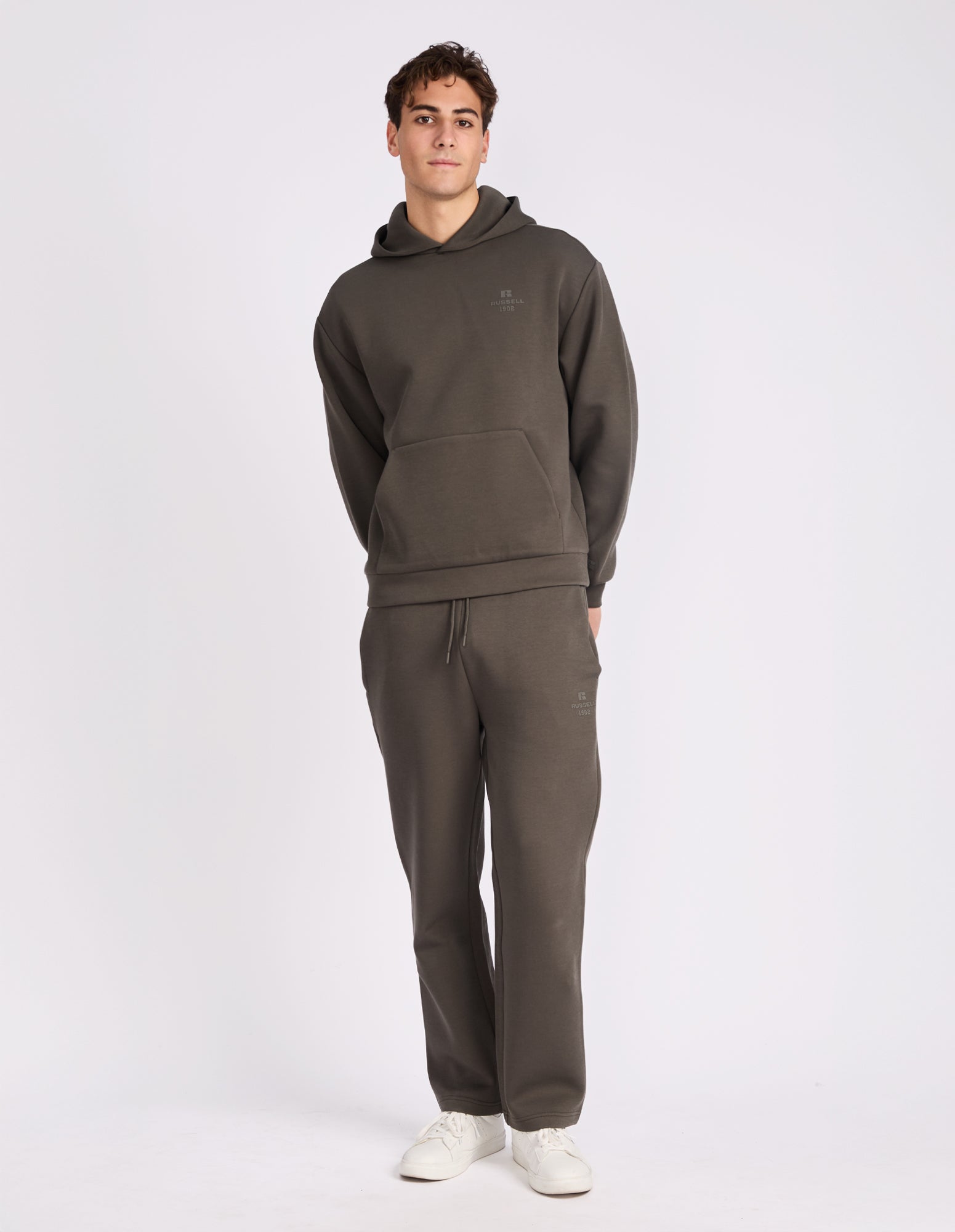 Russell Athletic Australia R Tech Leisure Mens Hoodie - Military True Since 1902