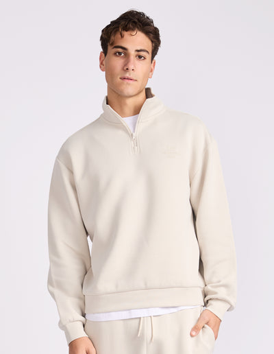 R Tech Leisure Men's Quarter Zip - White Sand