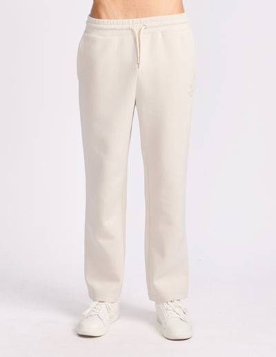 R Tech Open Leg Mens Trackpant - White Sand