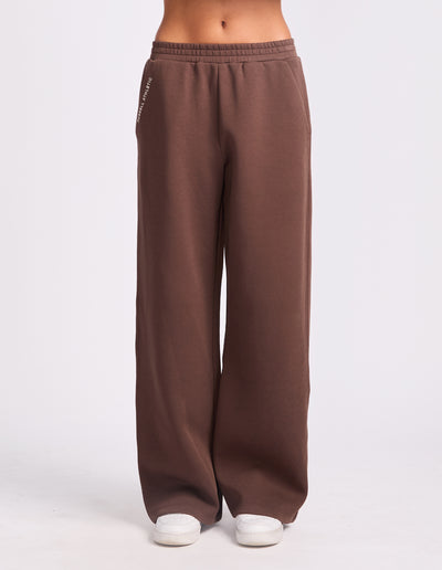 R Tech Leisure Wide Leg Women's Track Pant - Chocolate