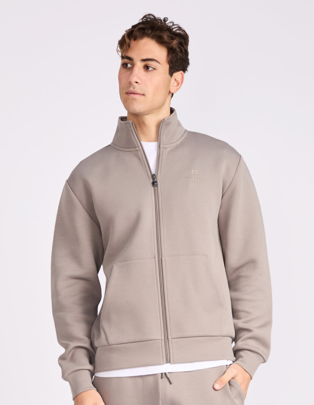 Russell Athletic Australia R Tech Leisure Men's Track Jacket - Putty True Since 1902