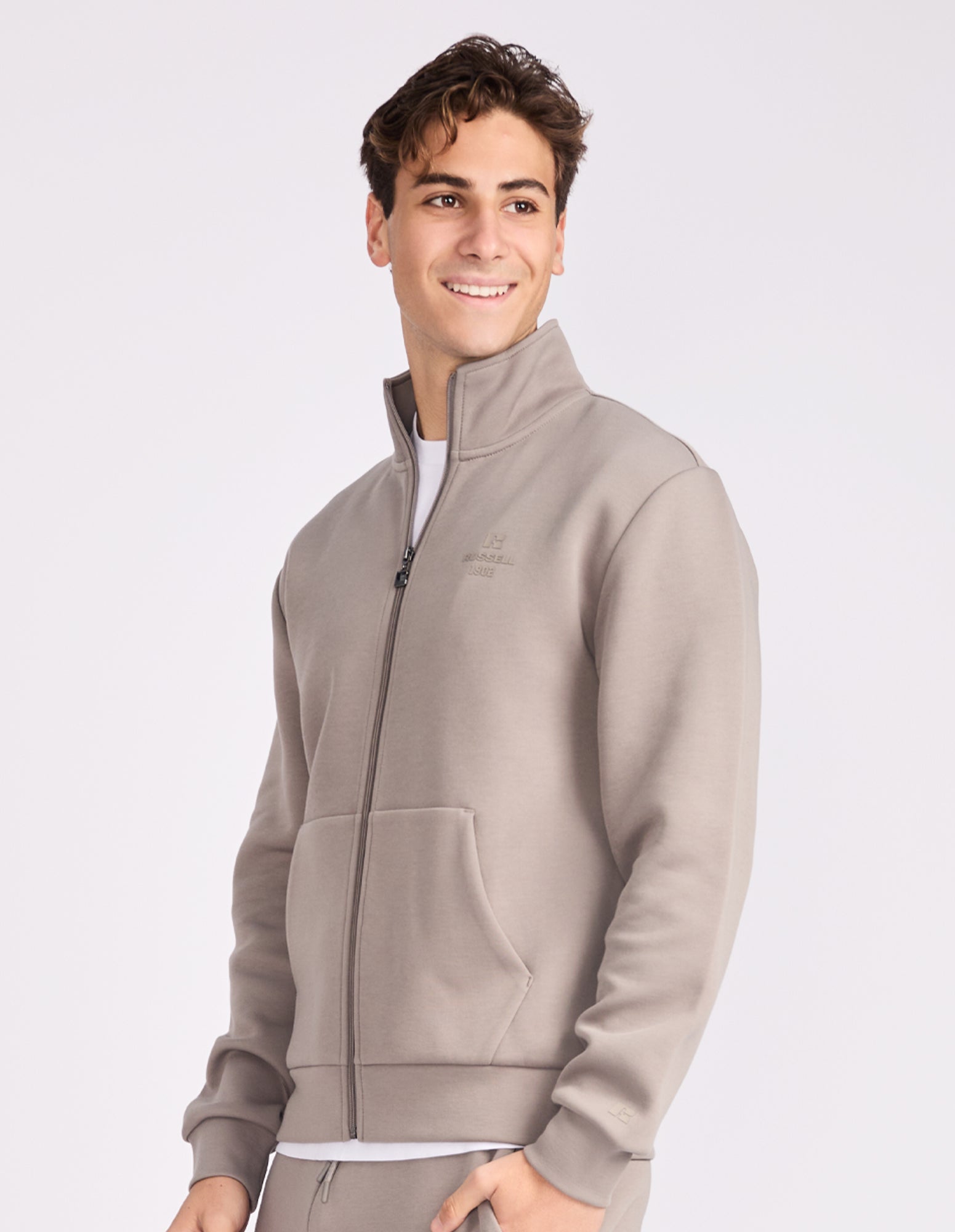 Russell Athletic Australia R Tech Leisure Men's Track Jacket - Putty True Since 1902