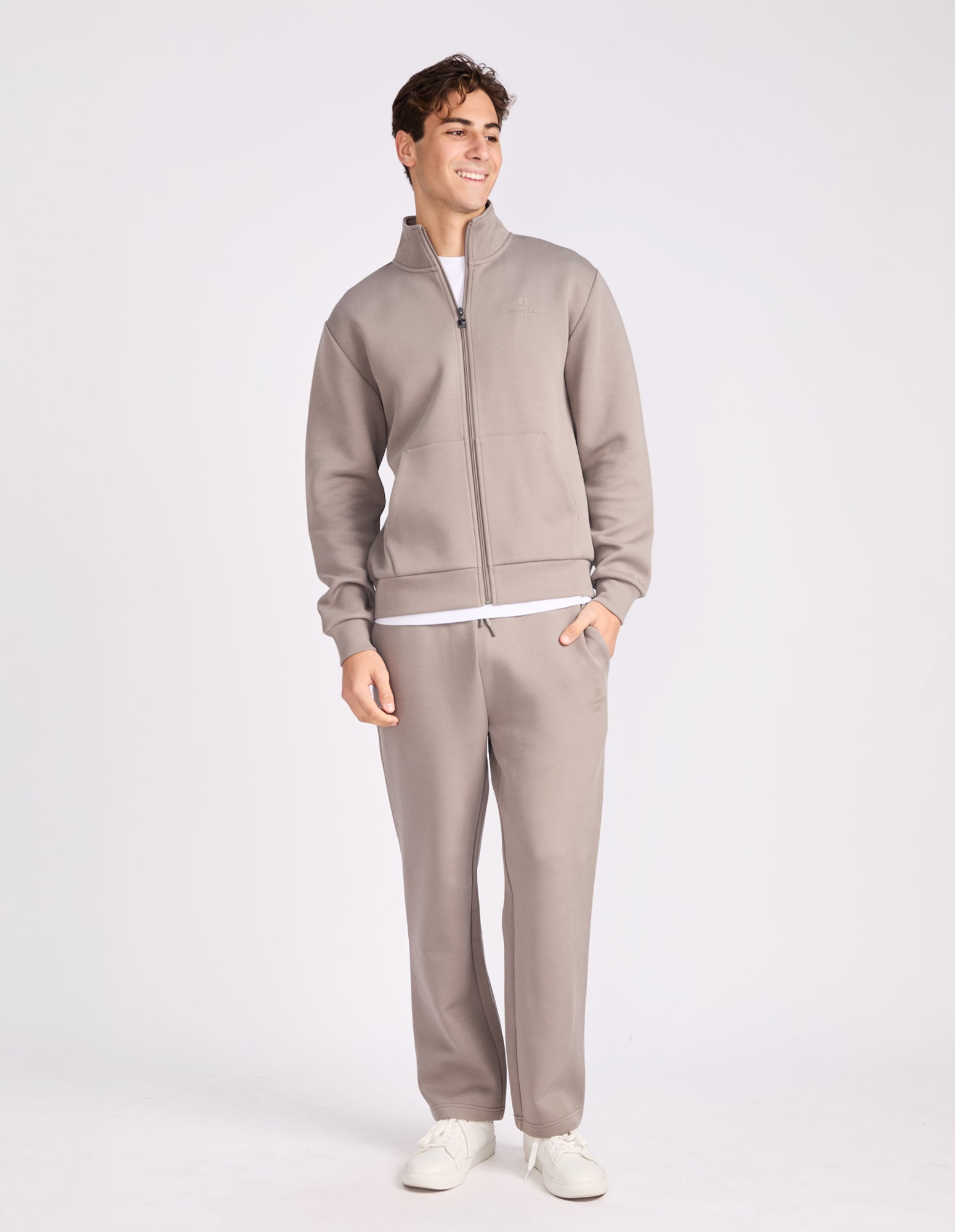 Russell Athletic Australia R Tech Leisure Men's Track Jacket - Putty True Since 1902