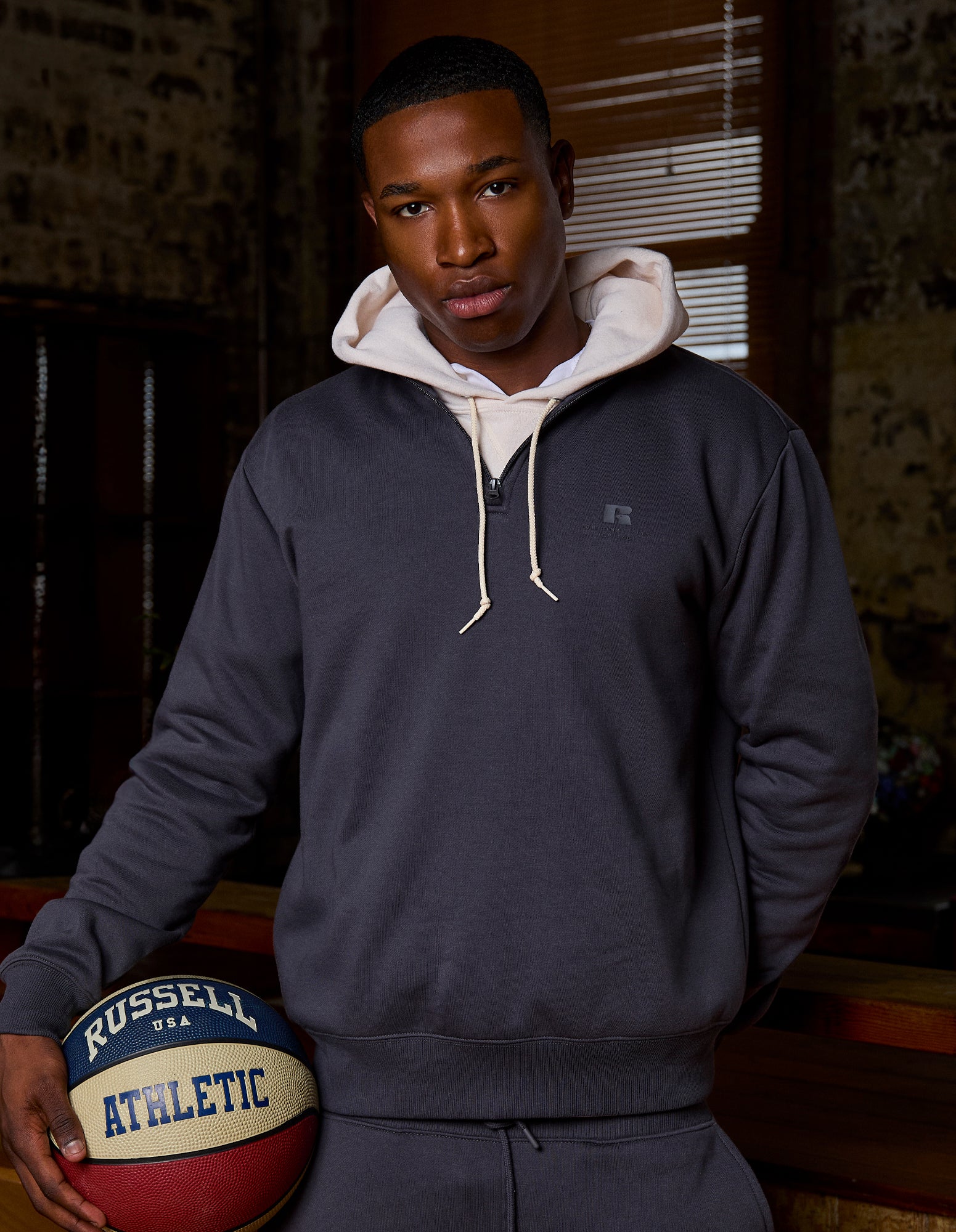 Brooklyn Men's Quarter Zip - Steel