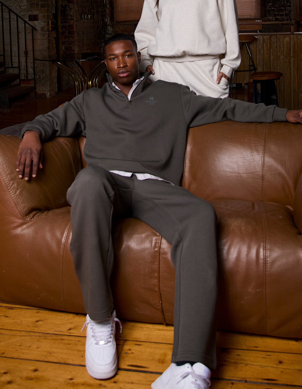 R Tech Open Leg Mens Trackpant - Military