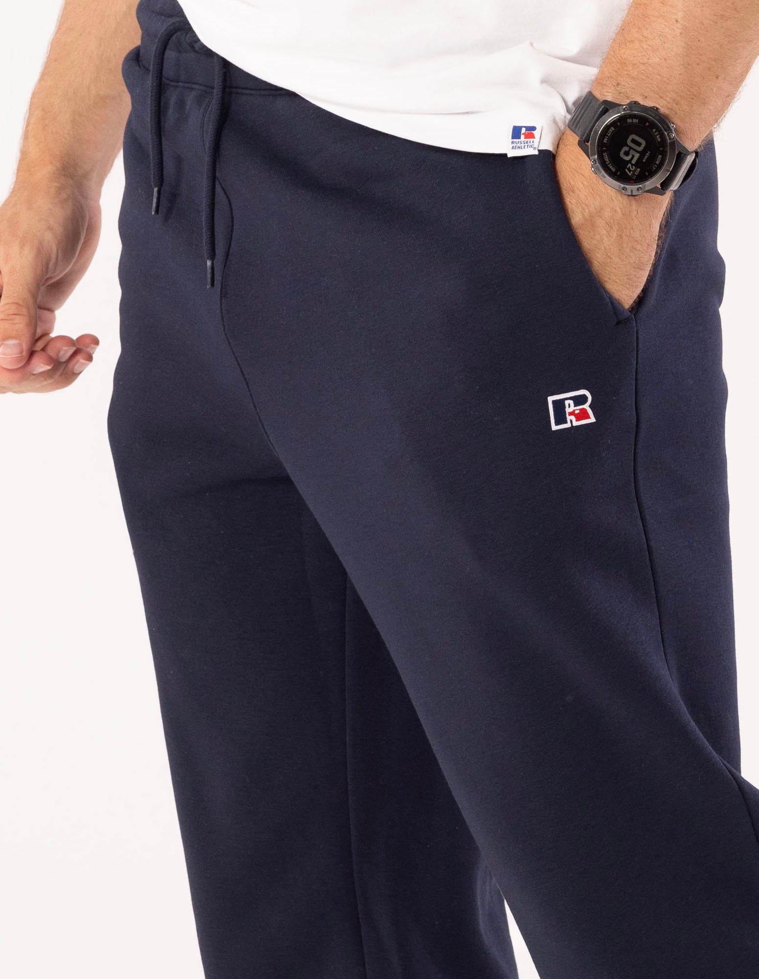 Russell Athletic Australia Men's R Logo Straight Leg Track Pants - Michigan Navy True Since 1902