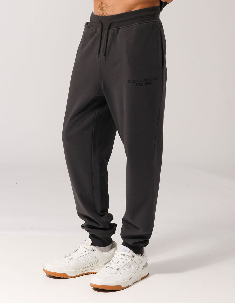 Russell Athletic Australia Men's USA 1902 Cuff Trackpant - Dark Grey True Since 1902