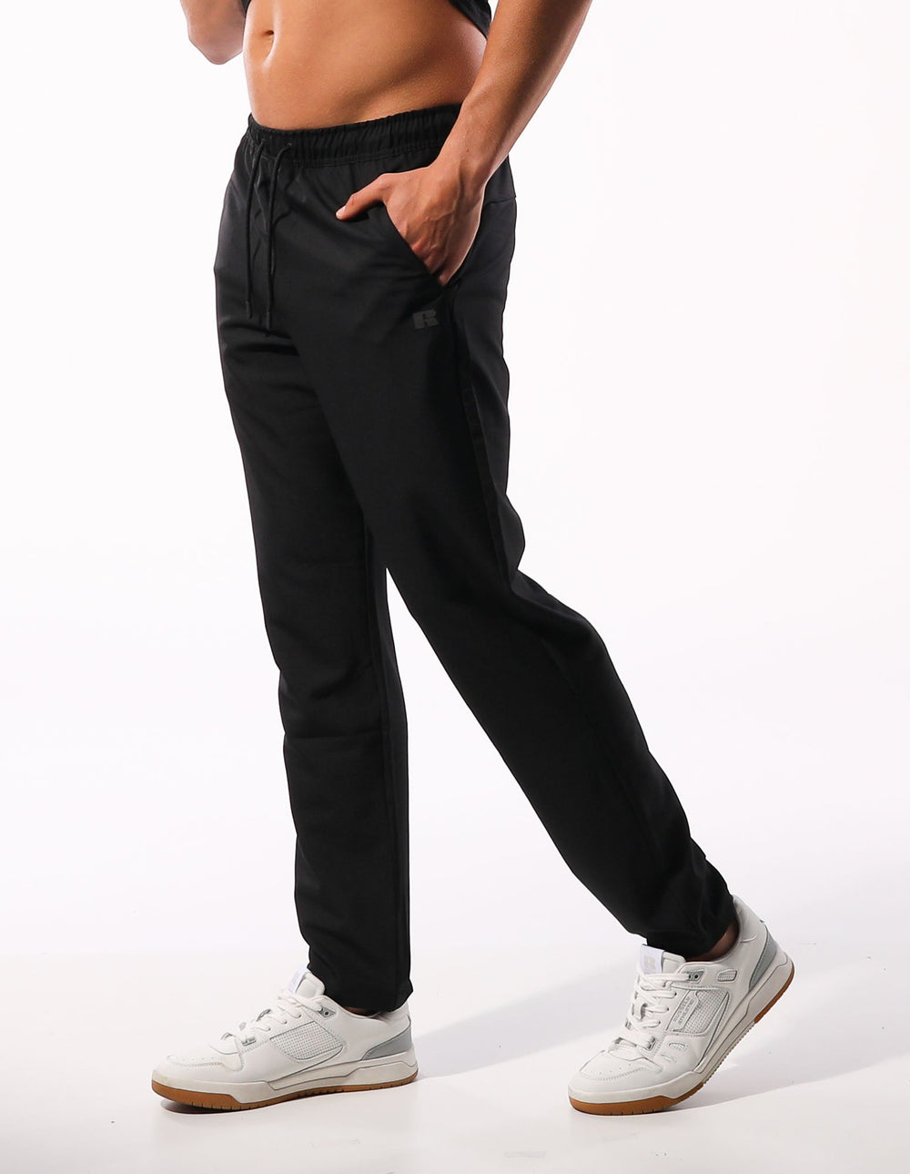 Russell Athletic Australia Men's R Logo Active Stretch Pant - Black True Since 1902