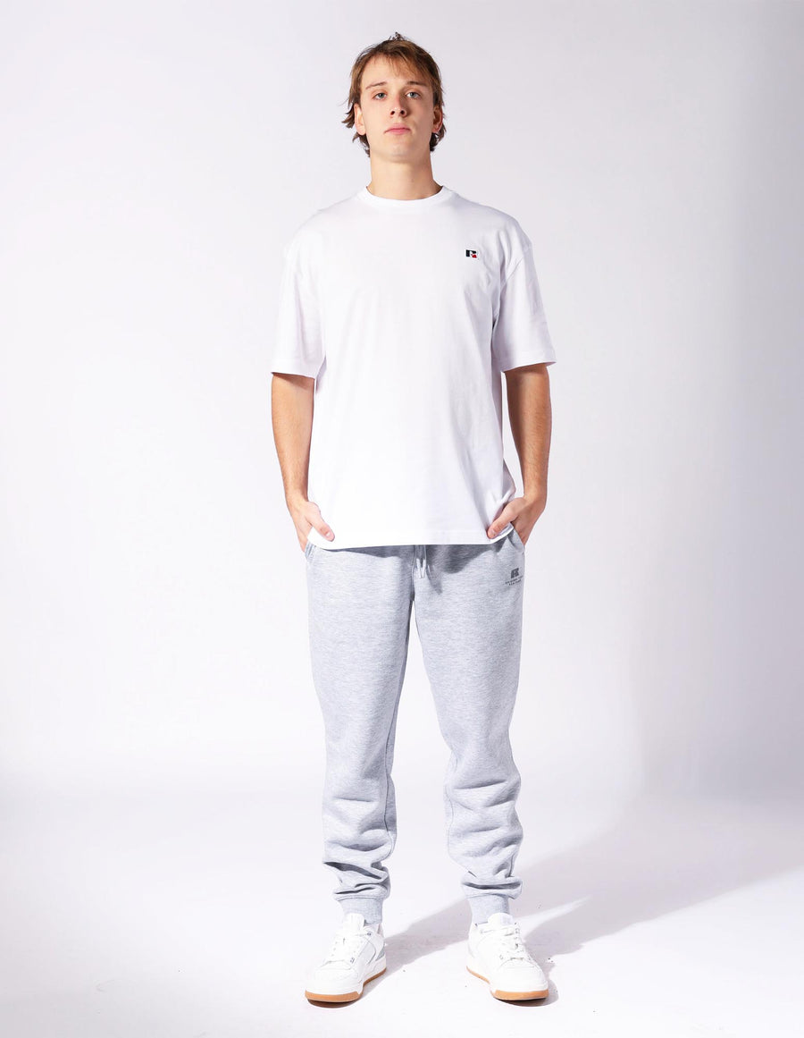 Men's Brooklyn Cuffed Track Pants in Grey Marle Colour