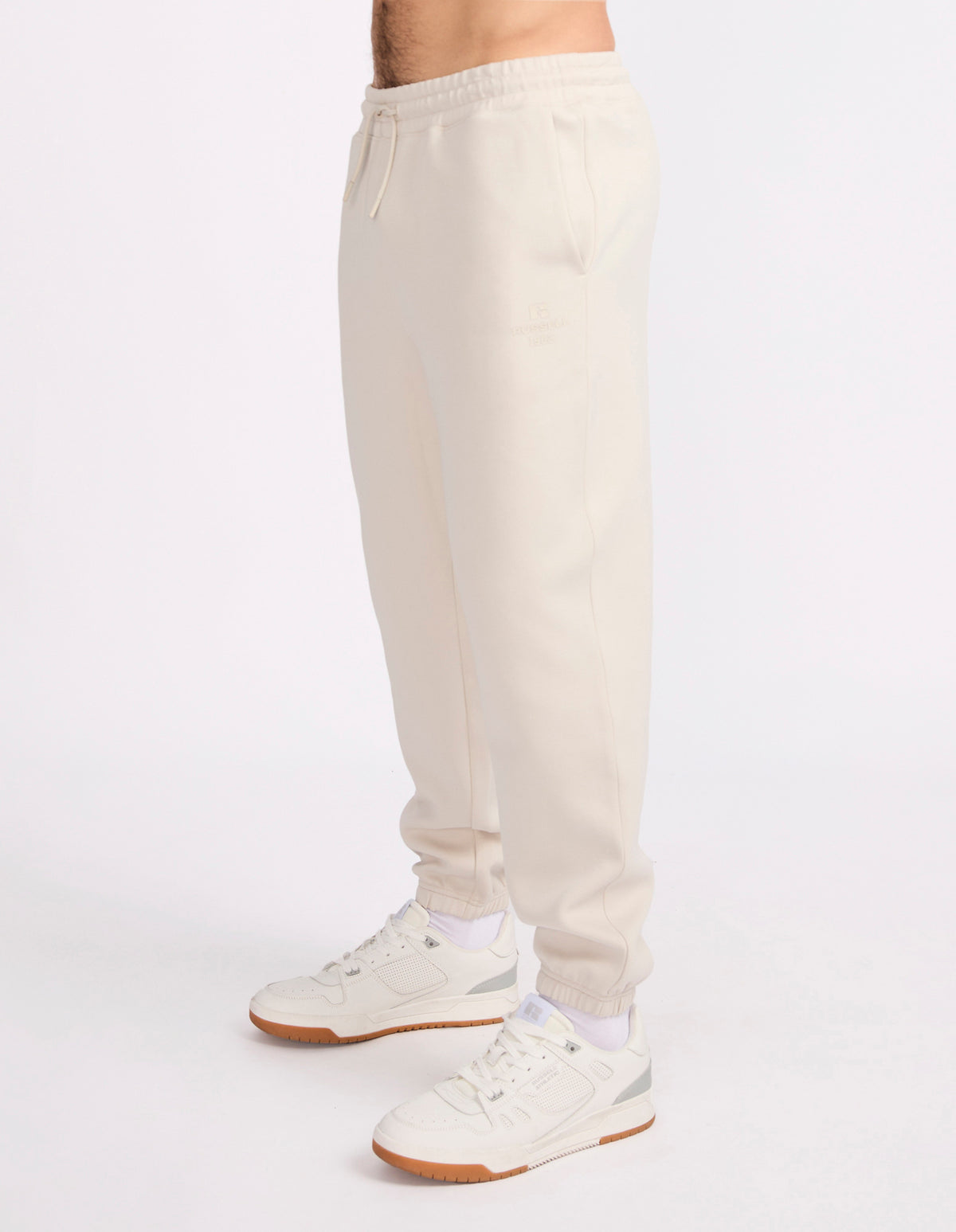 R Tech Leisure Cuffed Men's Track Pants - White Sand