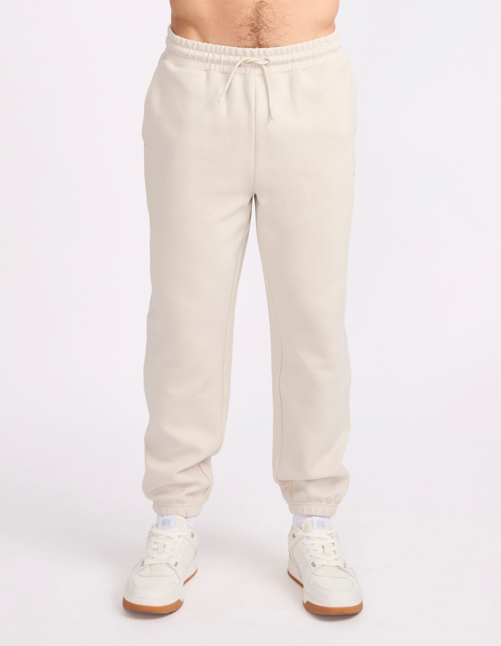 R Tech Leisure Cuffed Men's Track Pants - White Sand