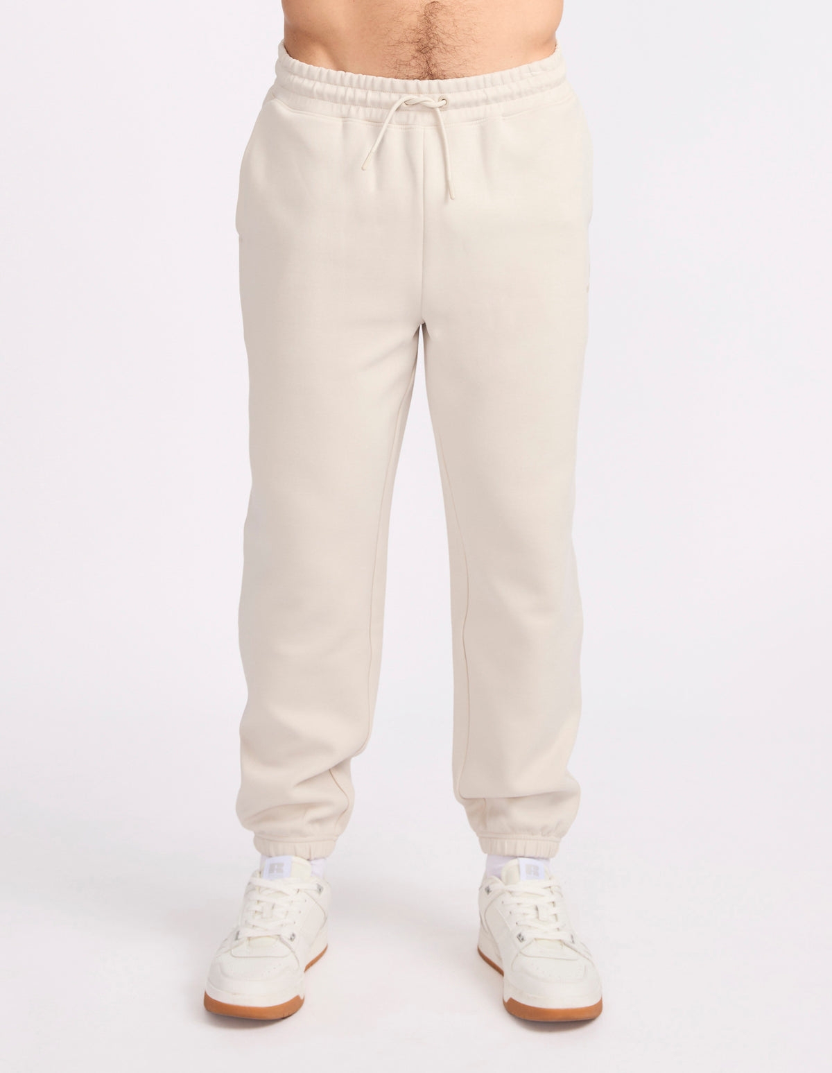 R Tech Leisure Cuffed Men's Track Pants - White Sand