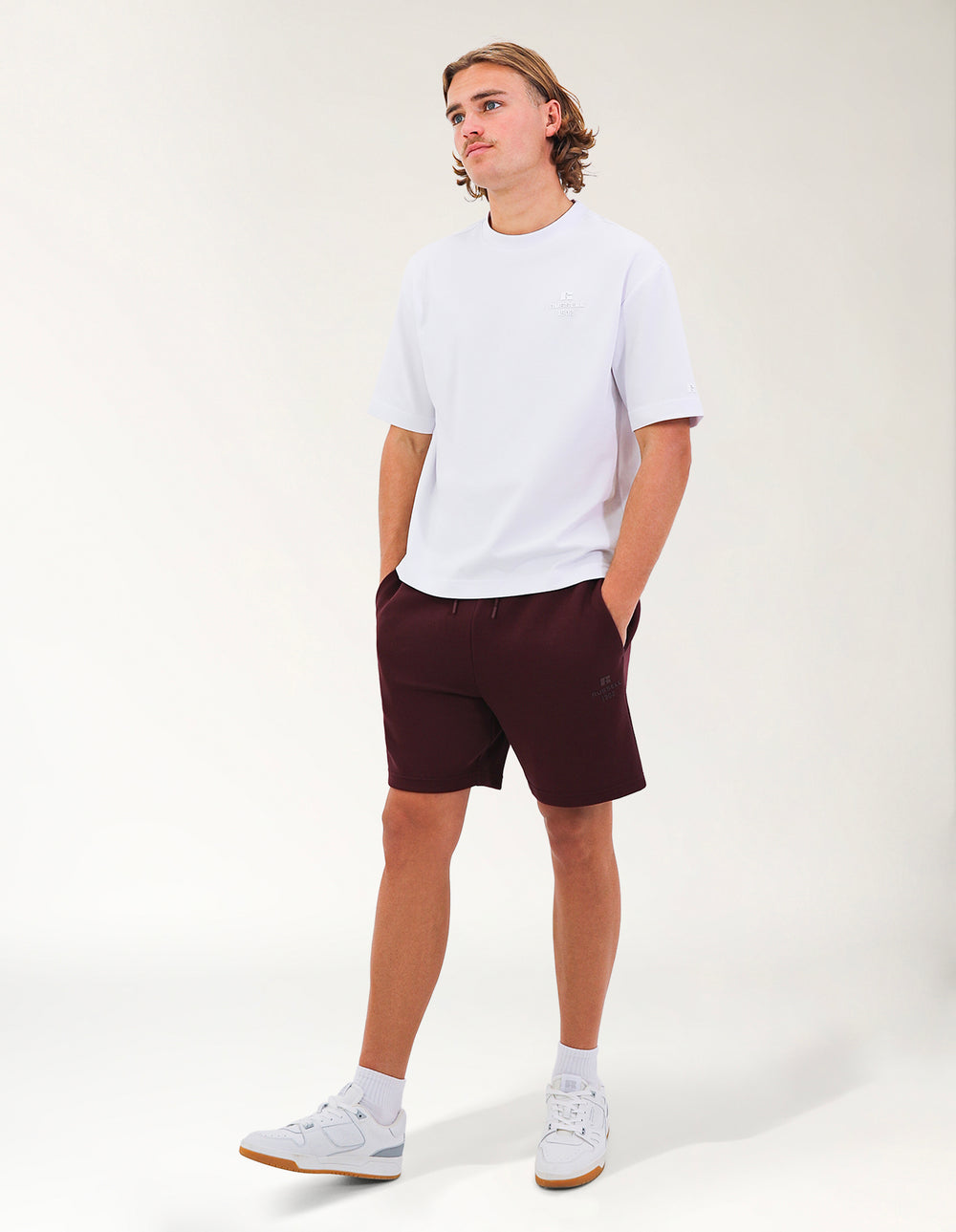 Russell Athletic Australia R Tech Leisure Mens Track Short - Plum wine True Since 1902