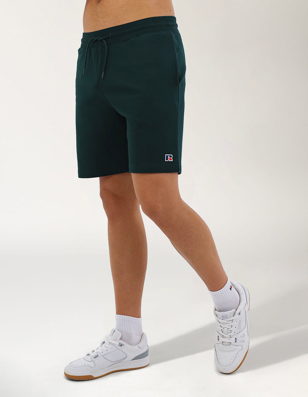 R Logo Men's Terry Trackshort - Dark Forest