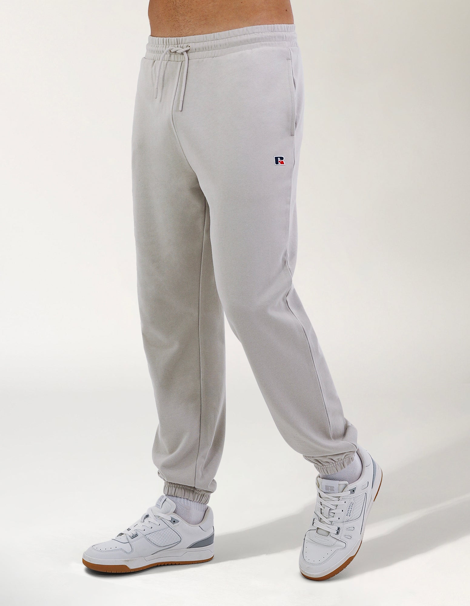 R Logo Terry Cuff Men's Trackpants - Stone