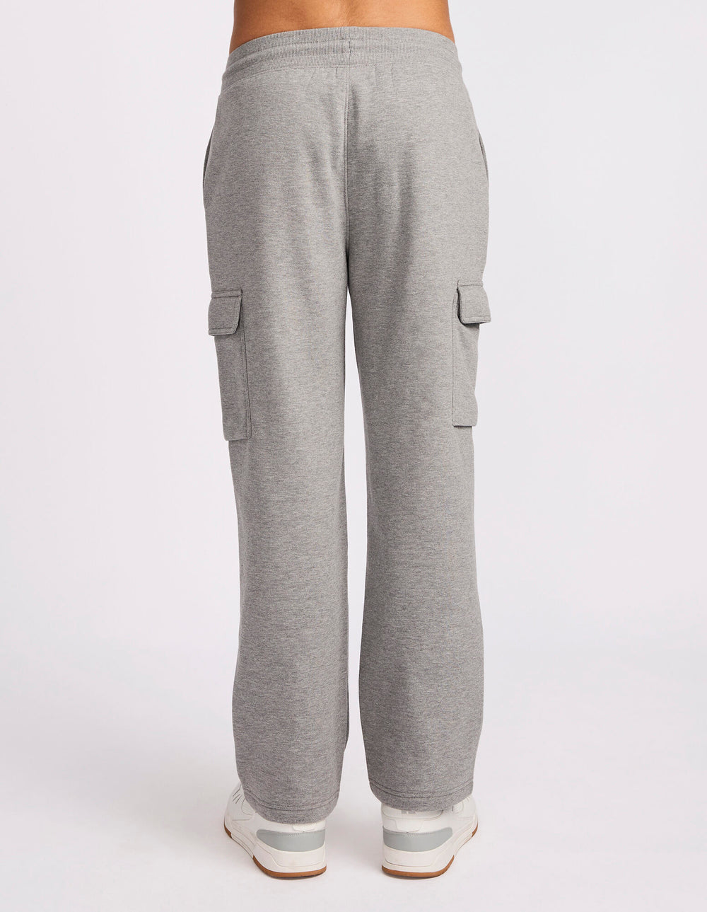 Brooklyn Men's Open Leg Cargo Trackpant - Mid Grey Marle