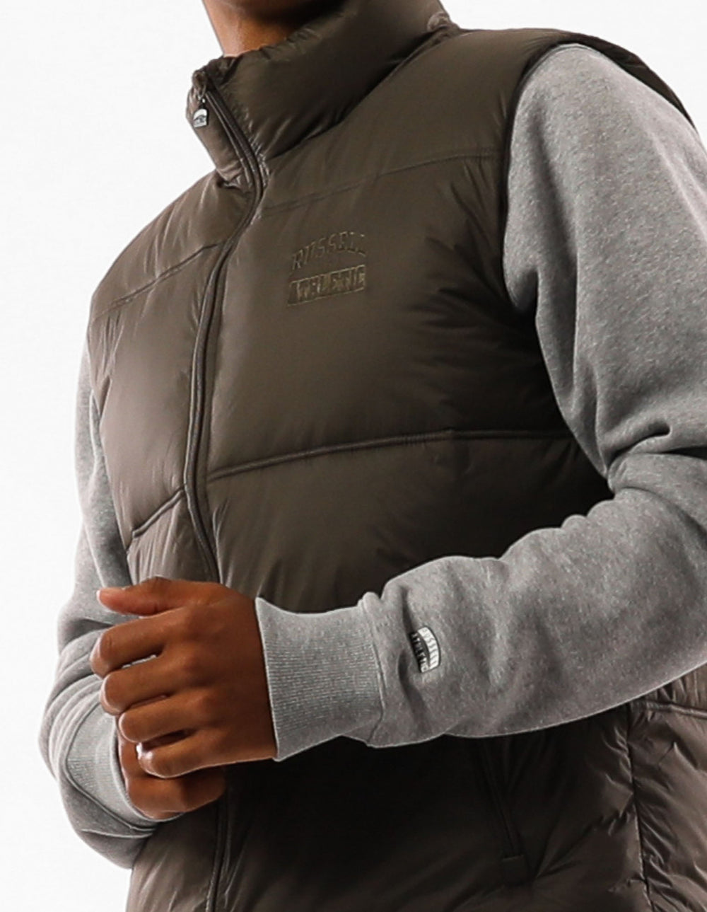 Russell Athletic Australia Men's Kennedy Puffer Vest - Olive True Since 1902