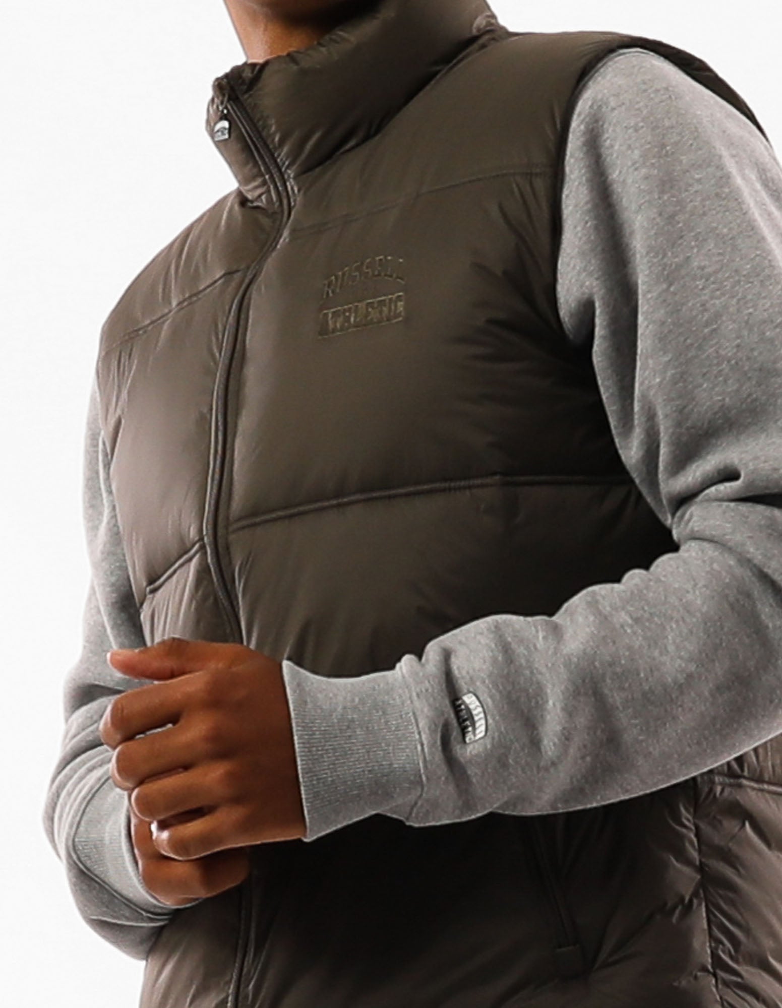 Russell Athletic Australia Men's Kennedy Puffer Vest - Olive True Since 1902