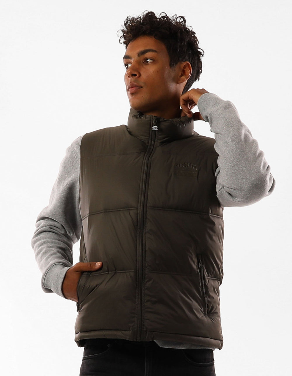 Russell Athletic Australia Men's Kennedy Puffer Vest - Olive True Since 1902
