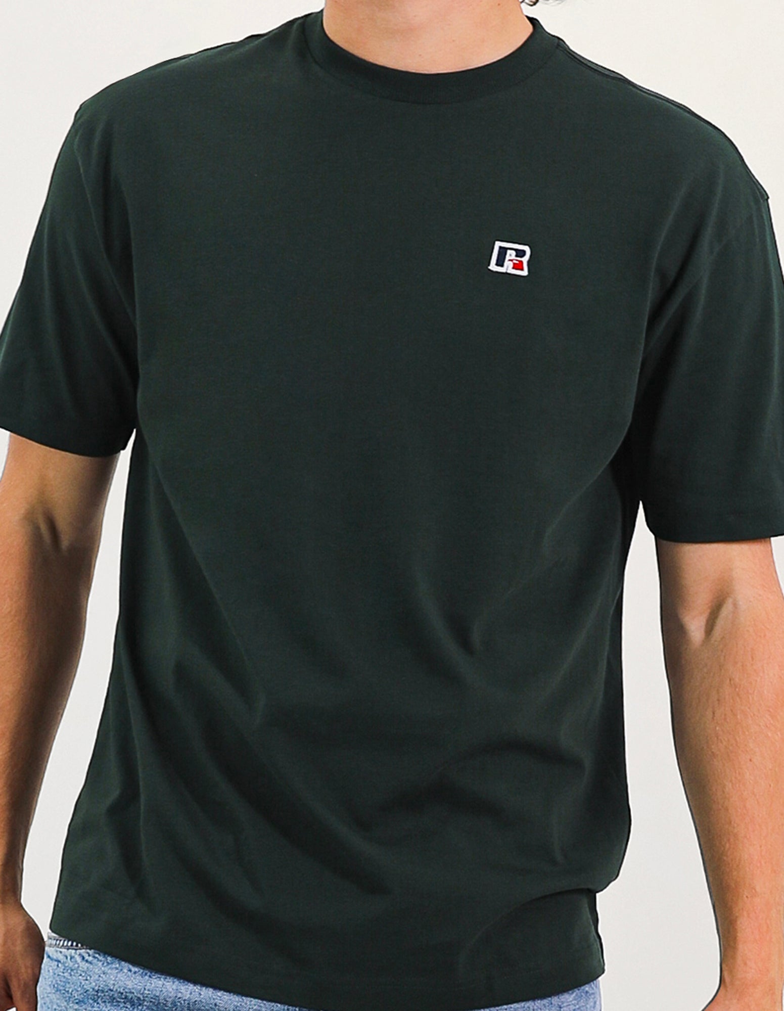 R Logo Oversize Men's Tee - Dark forest