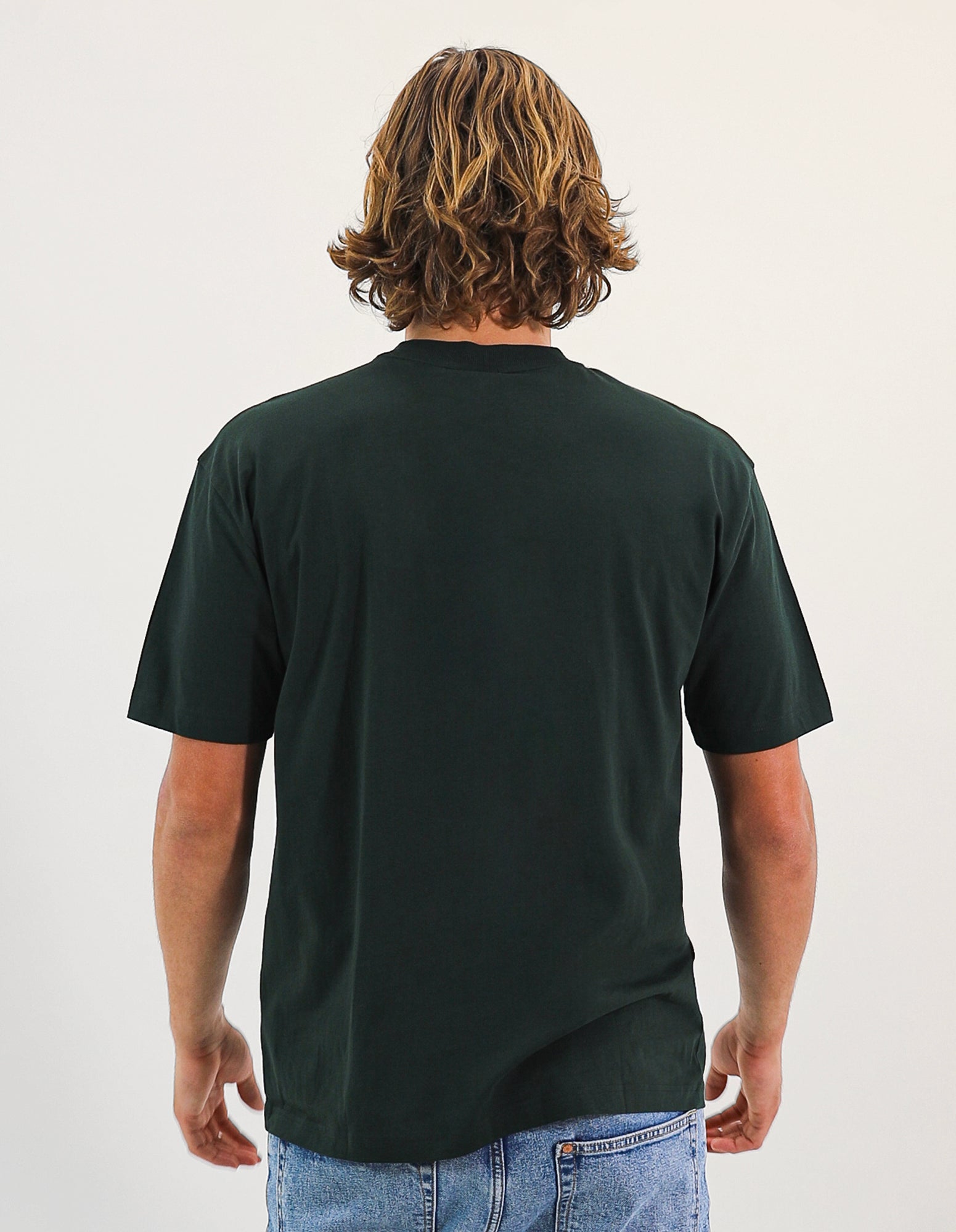 R Logo Oversize Men's Tee - Dark forest