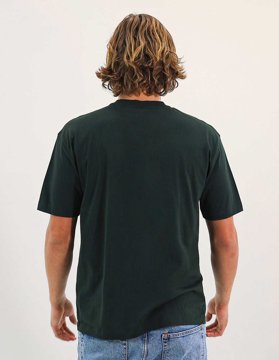 R Logo Oversize Men's Tee - Dark forest