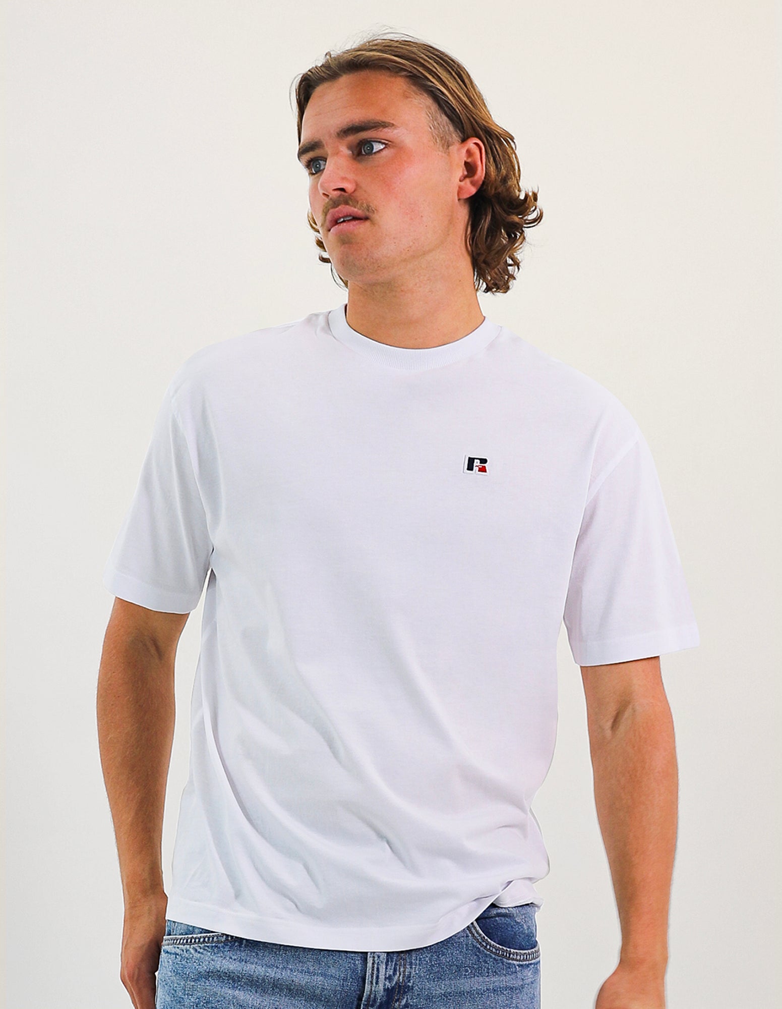 R Logo Oversize Men's Tee - White