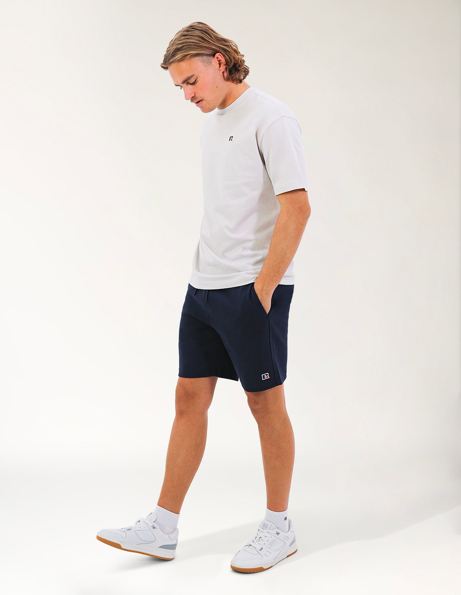 R Logo Oversize Men's Tee - Stone