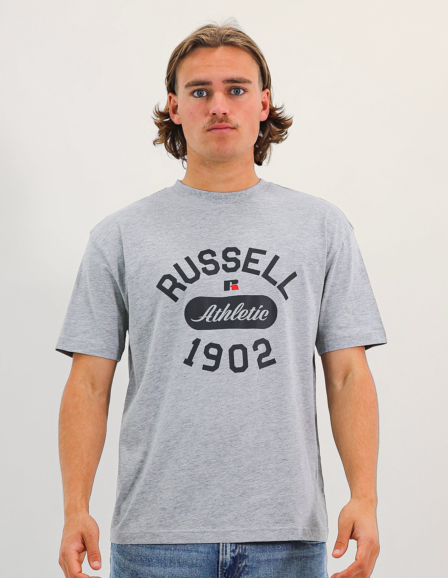 1902 Oversized Men's Tee - Grey Marle