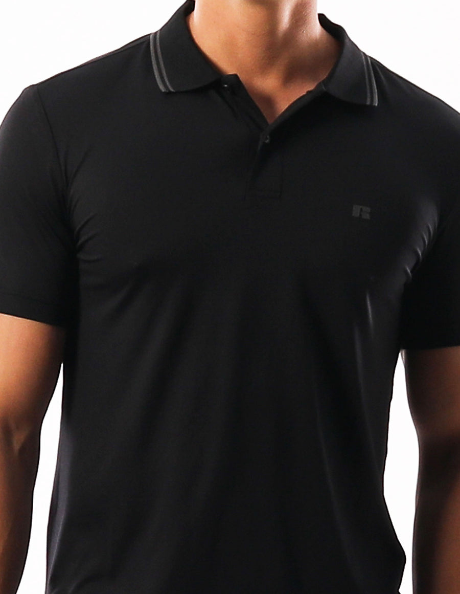 Russell Athletic Australia Men's Active Polo - Black True Since 1902