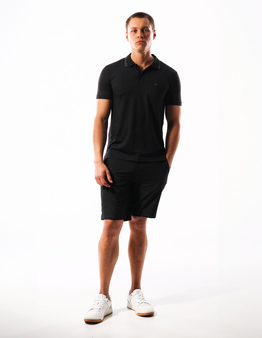 Russell Athletic Australia Men's Active Polo - Black True Since 1902