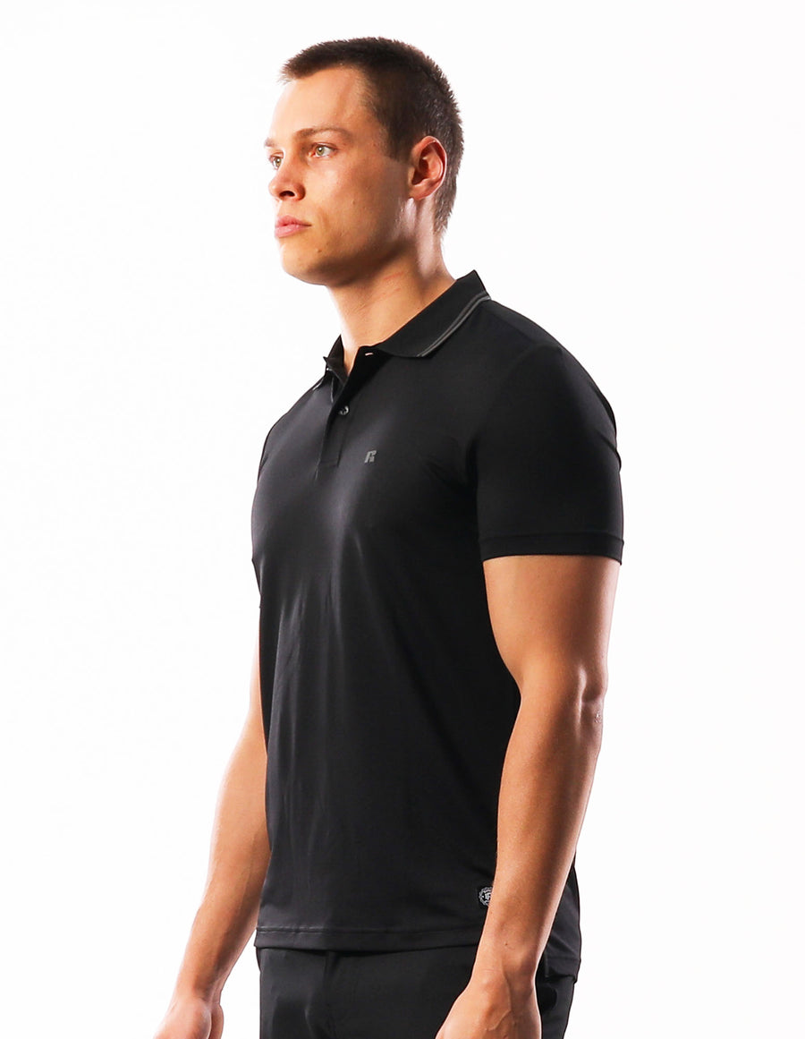 Russell Athletic Australia Men's Active Polo - Black True Since 1902